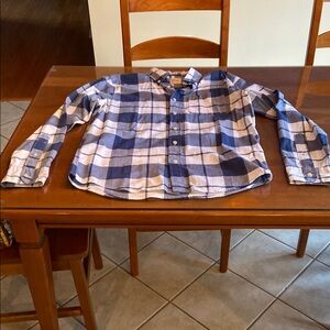 Hollister Blue and White Patterned Shirt. Cotton Blend. NWOT